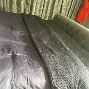 Vera Wang King Comforter Set charcoal grey